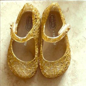 Mini Melissa Campana gold glitter toddler  sz 7